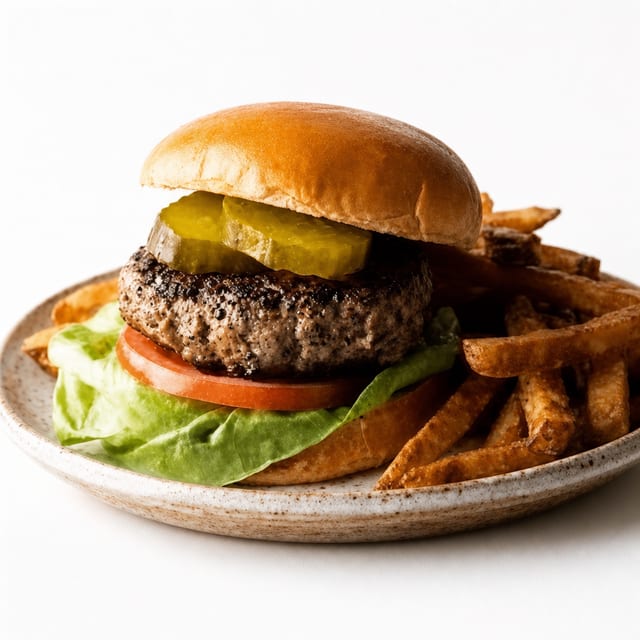Hamburger with Fries.